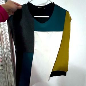ZARA Color Block Shirt Size M